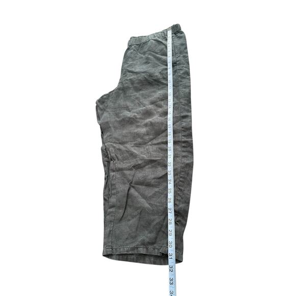 J. Jill Love Linen Pants Black Pull On Cropped Lagenlook Coastal Grandma‎ Medium - Picture 11 of 11